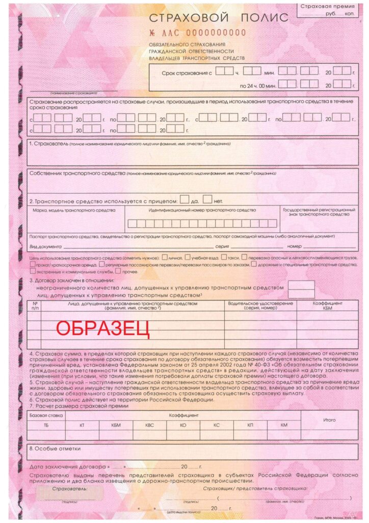 Как выглядит страховой полис ОСАГО